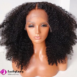 Mongolian Afro Kinky Curly hair wig frontal 13x4 lace wigs prelucked hair human hair wig 13x6 front lace bleached knots glueless HD lace wig