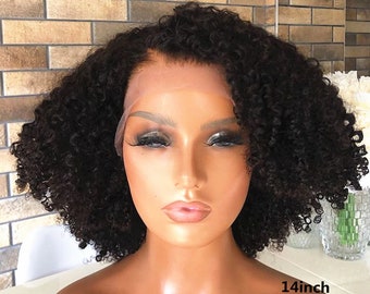 Mongolian Afro Kinky Curly hair wigs frontal 13x4 lace wigs prelucked hair human hair wig 13x6 front lace bleached knots glueless wig