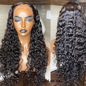 Cheap T-Part lace hair wig Human Hair wig 13x6 t part wigs deep curly style women wigs for Ameircan black women hair wigs