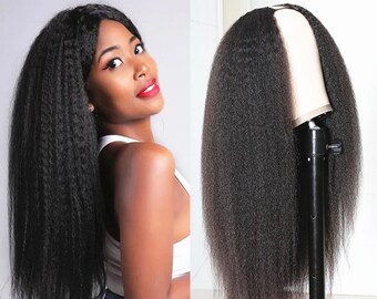 U part wig Human Hair U-Part wigs  kinky straight style women wigs for women Upart wigs free shipping