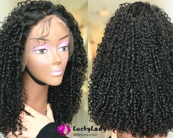 Popular Kinky Curly hair wigs frontal 13x4 lace wigs prelucked hair human hair wig 13x6 front lace bleached knots glueless wig for women