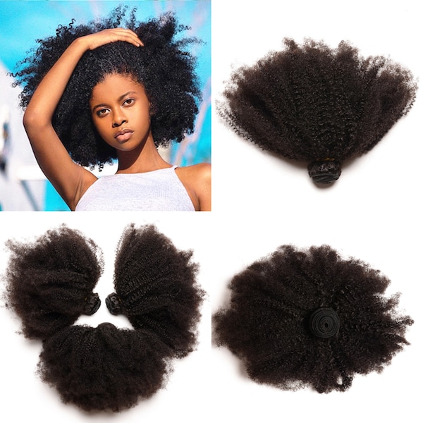 Afro Kinky Human Hair Weave - Etsy