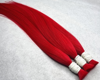 9A Top Quality Remy Hair red hair Real Brazilian Hair For Braiding red Bulk Hair Human Hair Braiding Hair Straight Hair Braid no weft hair