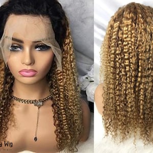 Frontal 13x6 lace straight ombre 1b/27 hair wig prelucked hair human hair wig glueless 2tone black/honey blonde 360 lace women wig for women