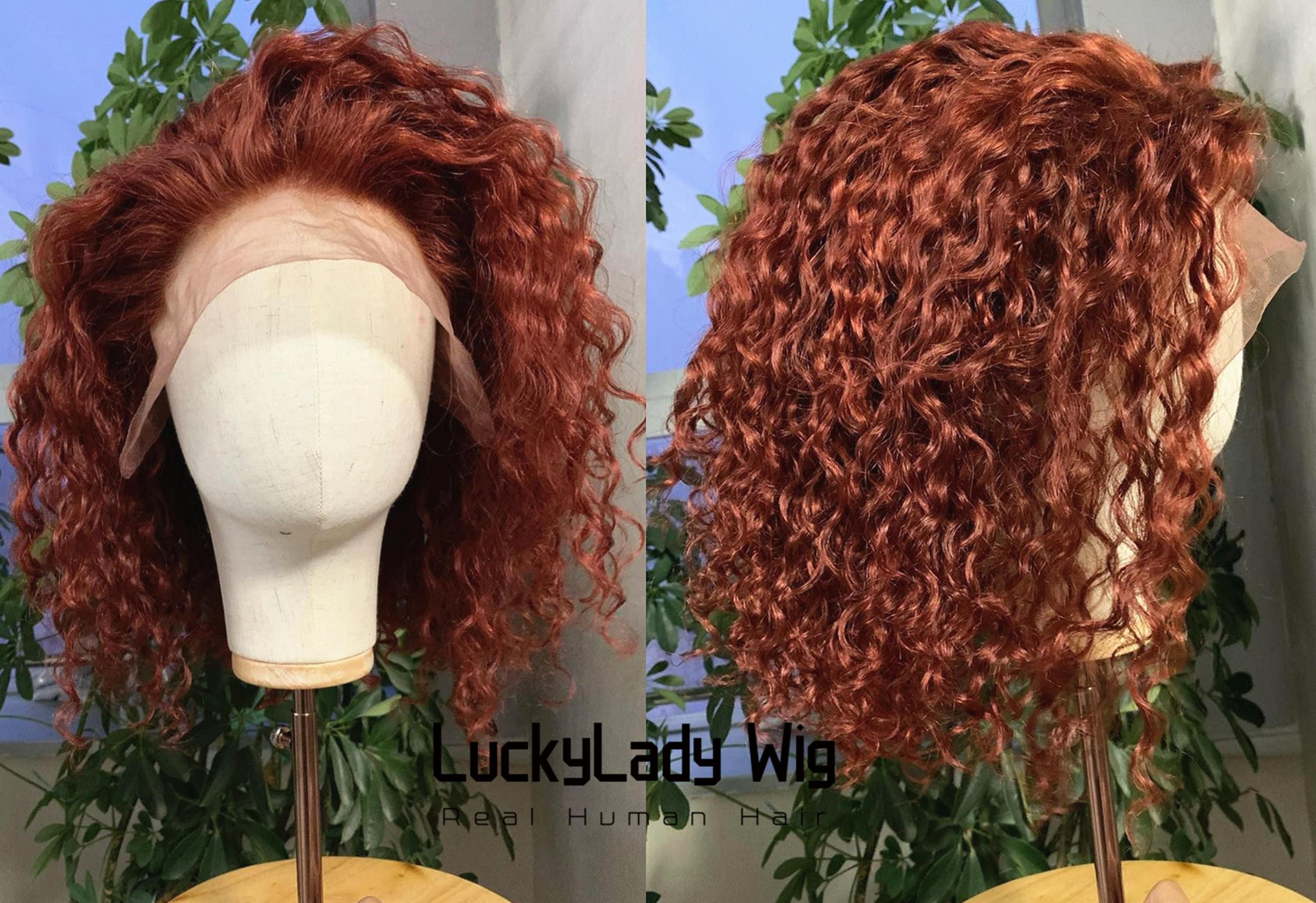 Copper Red Beauty Lace Front Wig 24-26 inches!! 350 Straight Lace Front Human Hair Wig – 26″ Copper Orange  main image 2