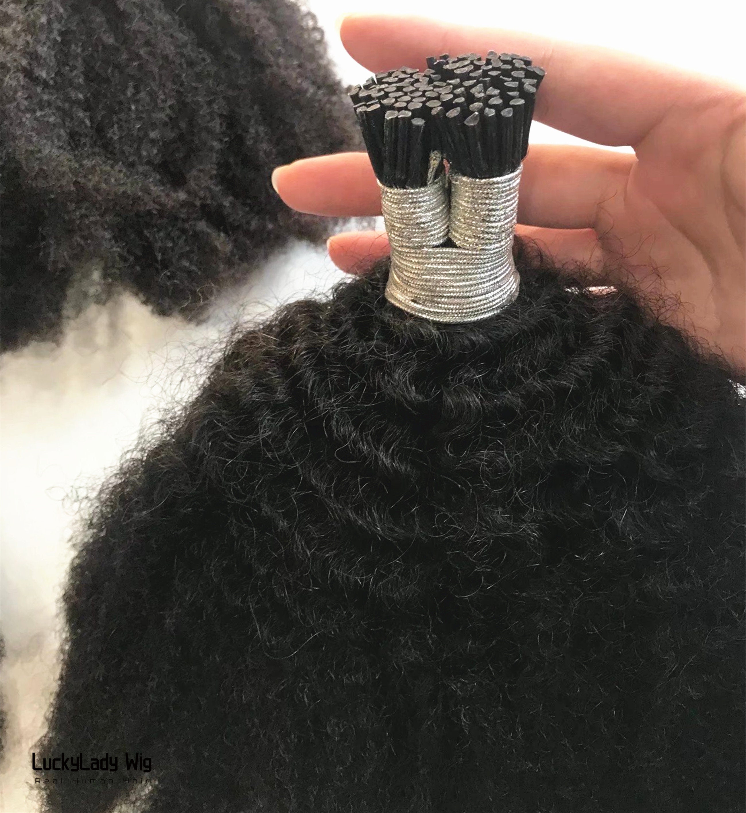 Popular Afro Kinky Curly 100% Human Hair I Tip Hair 