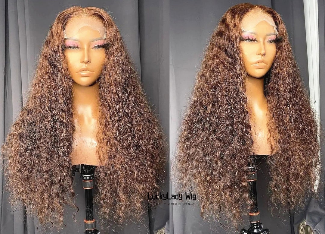Lace Front Wigs Human Hair Deep Wave 13x4 Human Hair Wigs for Black Women W＿並行輸入品 - 3
