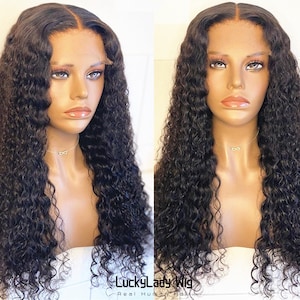 virgin hair Loose Curly hair wigs prelucked hair human hair wig frontal Lace women wig with baby hair bleached knots glueless wig for women
