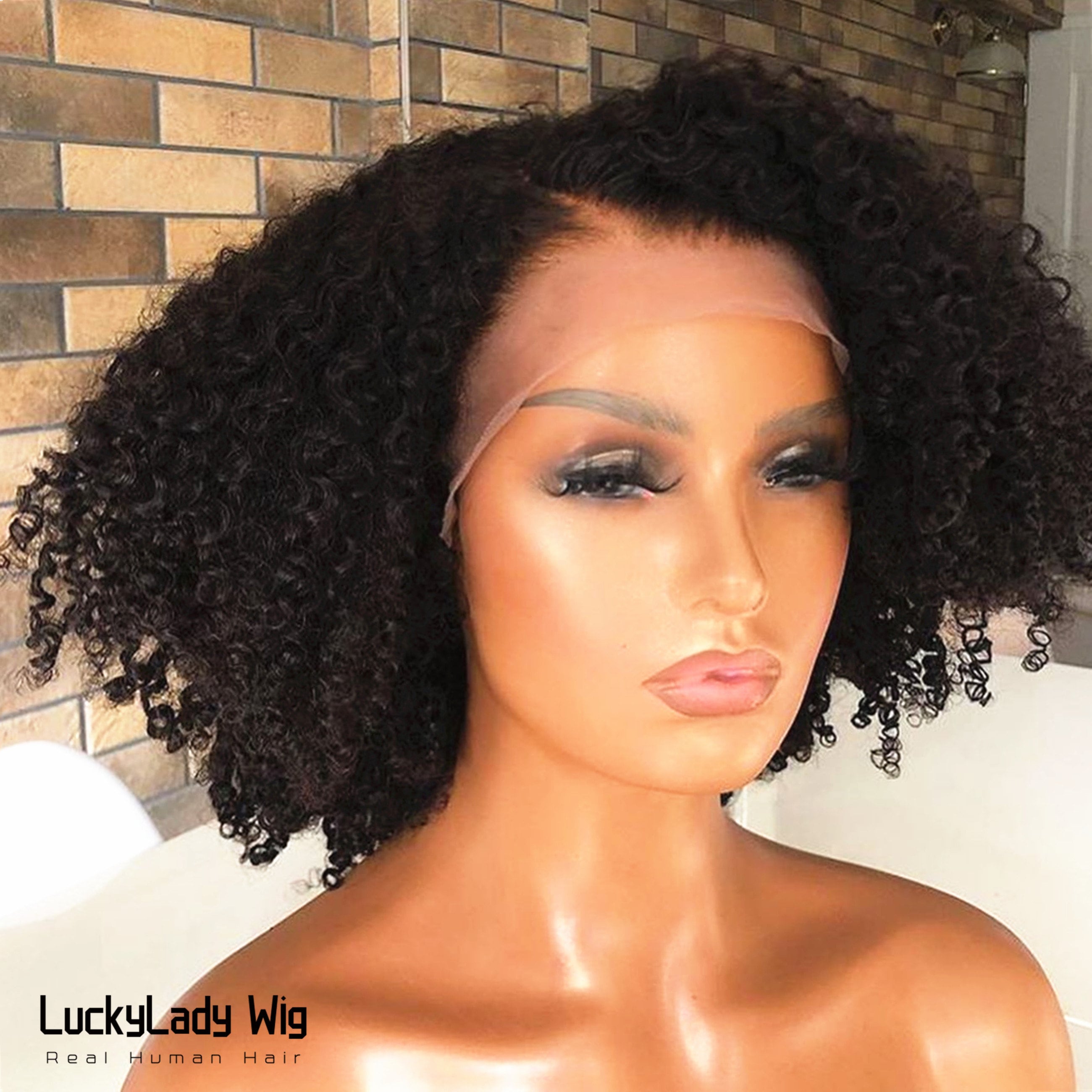 ?KARLA 16” 100%MONGOLIAN AFRO KINKY LACEFRONT WIG Amazon.com : VIPbeauty Mongolian Afro Kinky Curly Lace Front  main image 2