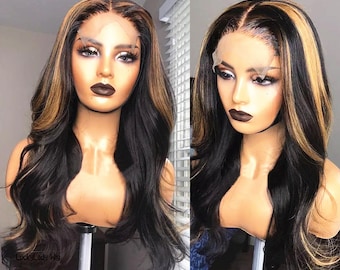 Bruna peruker med slingor, 360 graders spets, frontal 13x4-spets, förbehandlat hår, balayage-peruk med äkta hår, framspetsperuk 13x6-peruk för kvinnor, limfria peruker