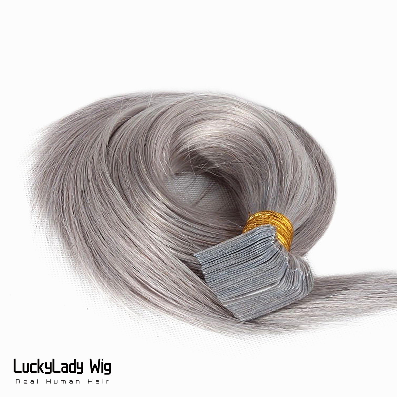 Grey Tape in Human Hair Extensions Ash Grey 100 Human Hair Etsy