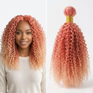 Pink Human Hair Weft Extension - Etsy display picture 1
