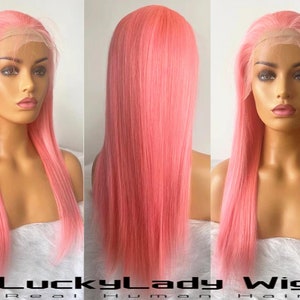pink red human hair wigs frontal 13x4 lace wigs prelucked hair blonde hair wig front lace 13x6 wig for women with baby hair glueless wigs