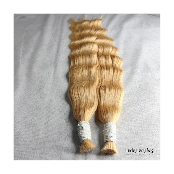 Remy Hair 613 blonde Hair For Braiding #60 platinum blonde Bulk Hair Human Hair Braiding Hair Straight Hair Braid no weft hair extension