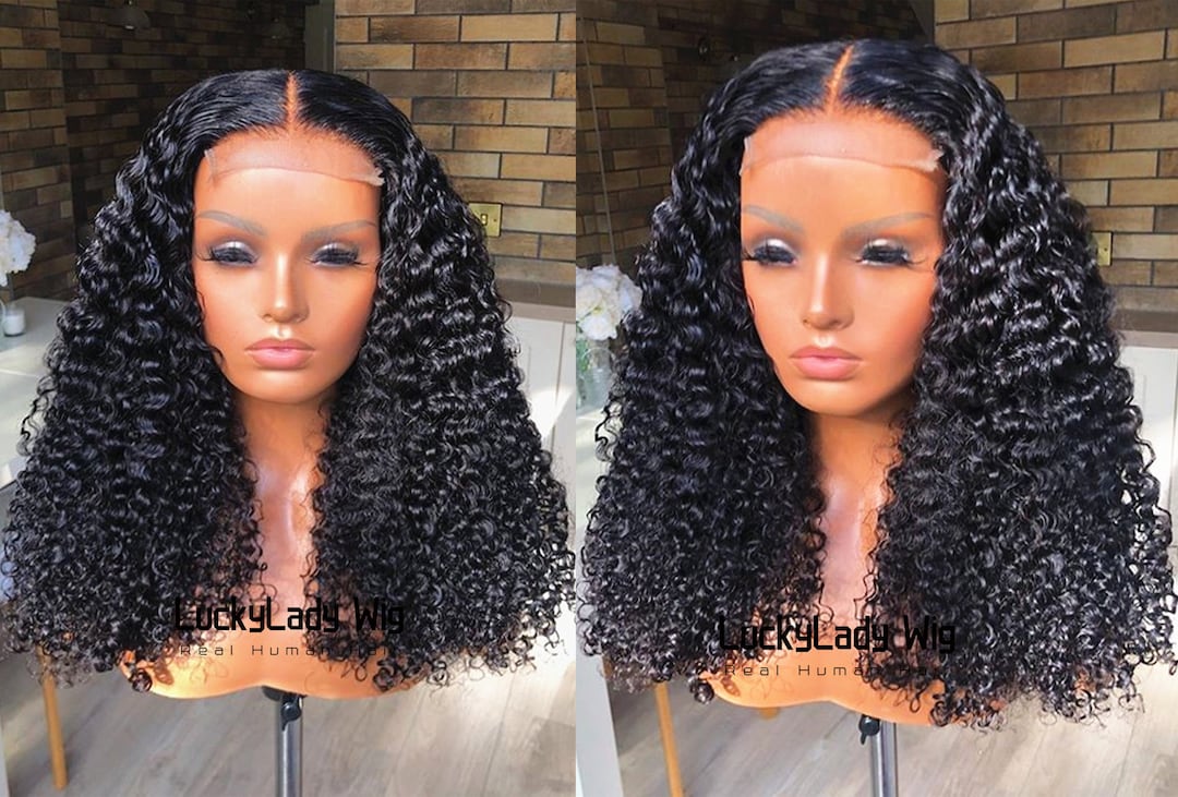 Popular Afro Kinky Curly hair wigs frontal 13x4 lace wigs Etsy 日本
