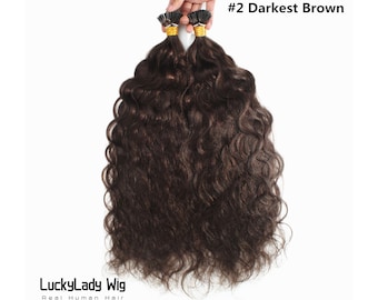 100% human hair loose wave I tip hair extensions real human hair extensions 100-160strands/bundle I tip hair extensions