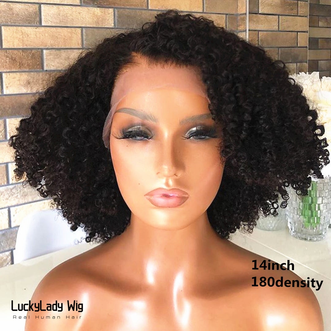 Mongolian Afro Kinky Curly hair wigs frontal 13x4 lace wigs Etsy 日本