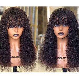 durable full weave hair wig full machine Human Hair wig cheap full weaving wigs afro kinky curly style women wigs for Ameircan black women