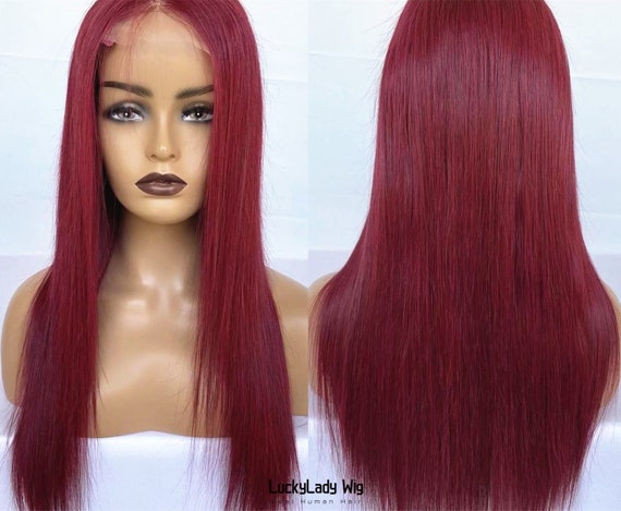 99J RED WINE BURGUNDY Deep Curly No Lace Full Weave Wig Human Hair Wigs  Cheap Full Machine Made Hair Wig for Black Women Women Wigs 