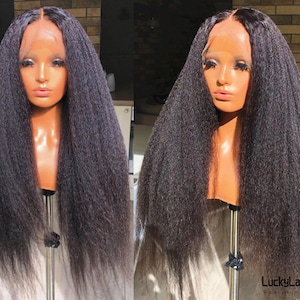 Cheap T-Part lace hair wig Human Hair wig 13x6 t part wigs kinky straight style women wigs for Ameircan black women hair wigs lace wigs