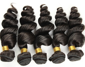 Extensiones de cabello humano remy fumi ondulado brasileño, tejido de cabello humano sin procesar, trama de cabello virgen, paquetes de cabello humano para mujeres, 3 unidades