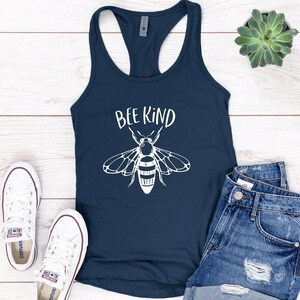 Bee Kind Racerback Tank Top - Mom Life - Honey Bee