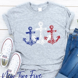 4th of July shirt|Independence day shirt|Anchor shirt|Red White Blue Shirt|4th July shirt|Anchor Tank|Summer shirt|Patriotic shirt.