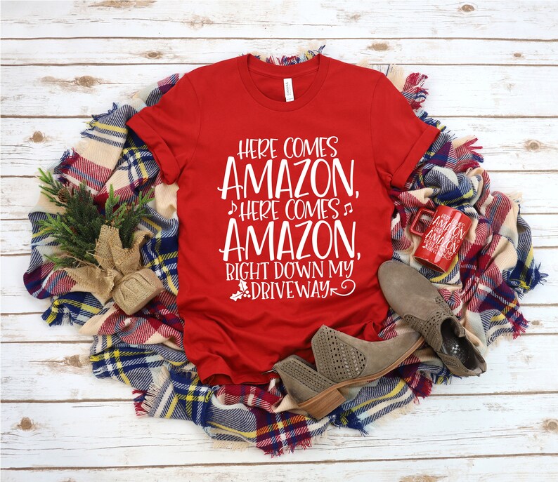 Family Christmas Shirts /here Comes Amazon Shirts/christmas - Etsy