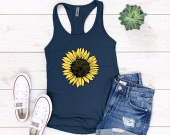 Sunflower T Shirt | Sunflower | Plus Size | Retro | Gift Summer Sunflower | Indie Garden | Cool Gift | Christmas Gift