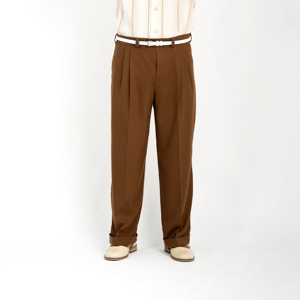 Pantalon "Gregory", pantalon plissé style vintage, style années 50