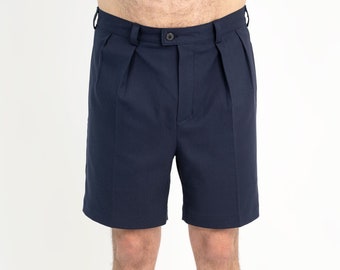 Shorts "Nizza", kurze Bundfaltenhose im Vintage Stil, Sommerhose