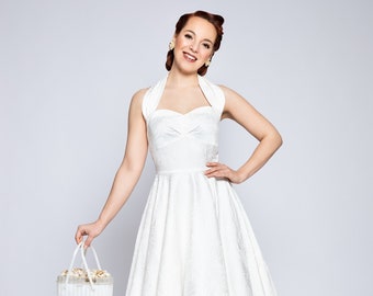 Wedding dress "Gina Shell", halter dress in vintage style, petticoat dress in 1950s style