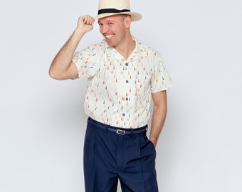 Hose "Chet",Bundfaltenhose im Vintage Stil, 1950s style