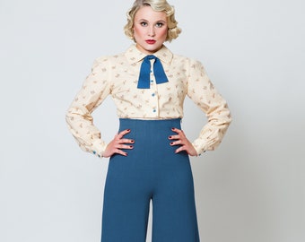 Hose "Ginger", highwaist Marlenehose im Vintage Stil, 1930s style