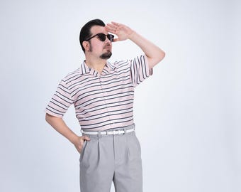 Hose "Jive", Bundfaltenhose im Vintage Stil, 1950s style, Gabardine, Grau
