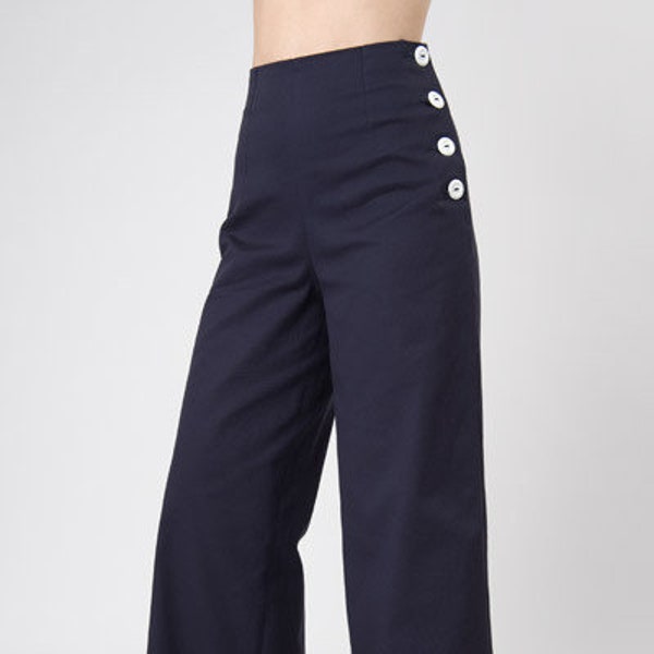 Pants "Sailor Boogie", Marlenepants in vintage style, 40s style