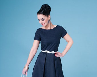 50s Kleid mit Faltenrock "Bella" , im Vintage Stil