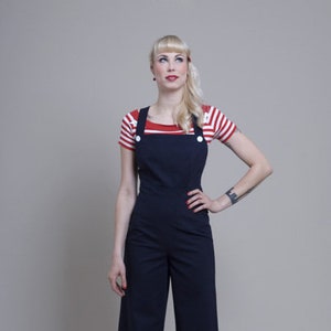 Overall Sue navy, jumpsuit, vintage style image 1