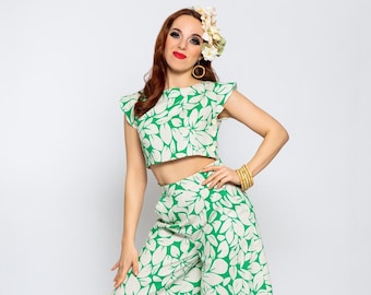 Blouse "Maui", crop top in vintage style, 1940s 1950s 1960s 1970s style