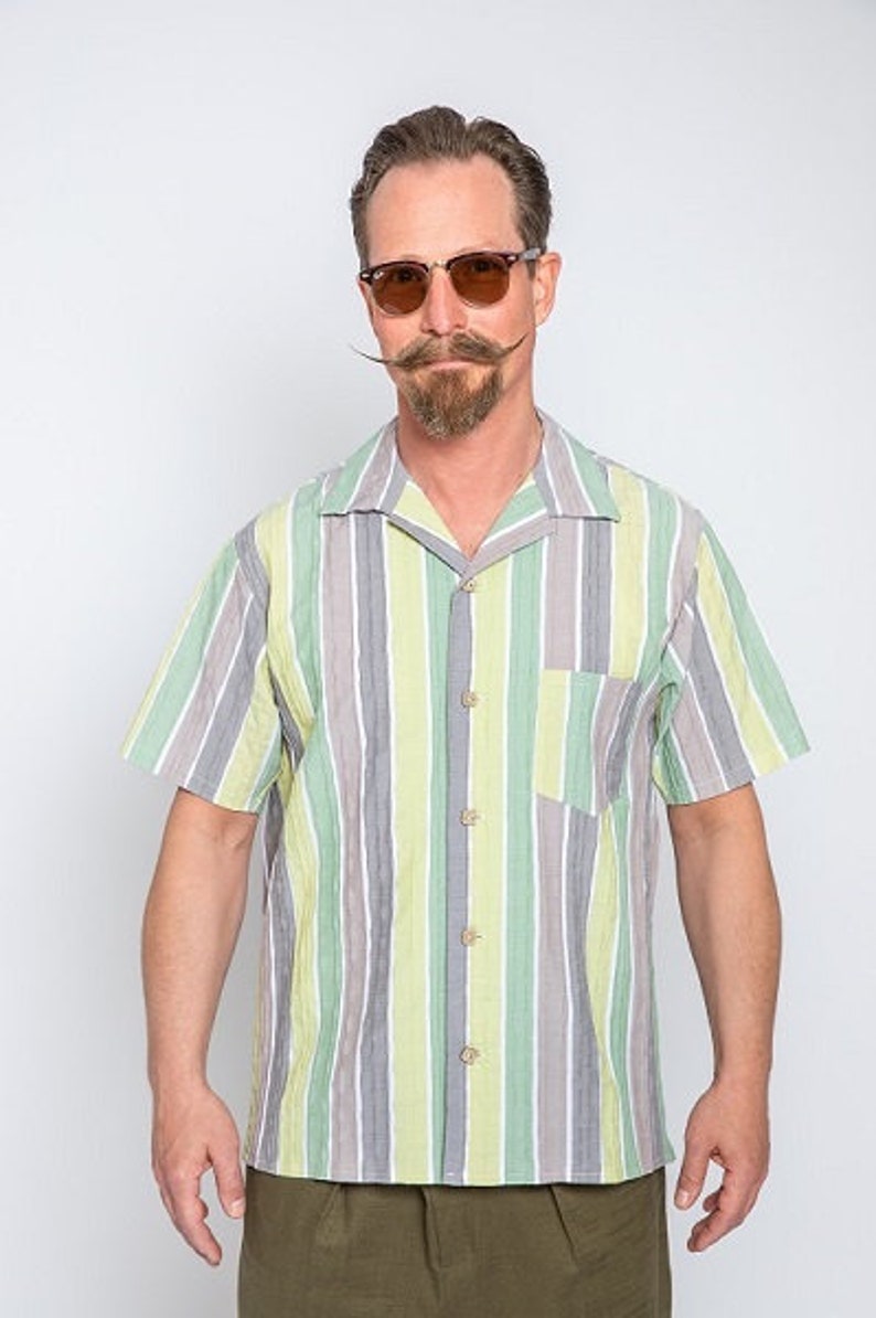 Rockabilly Men’s Clothing     shirt Whitley Stripe