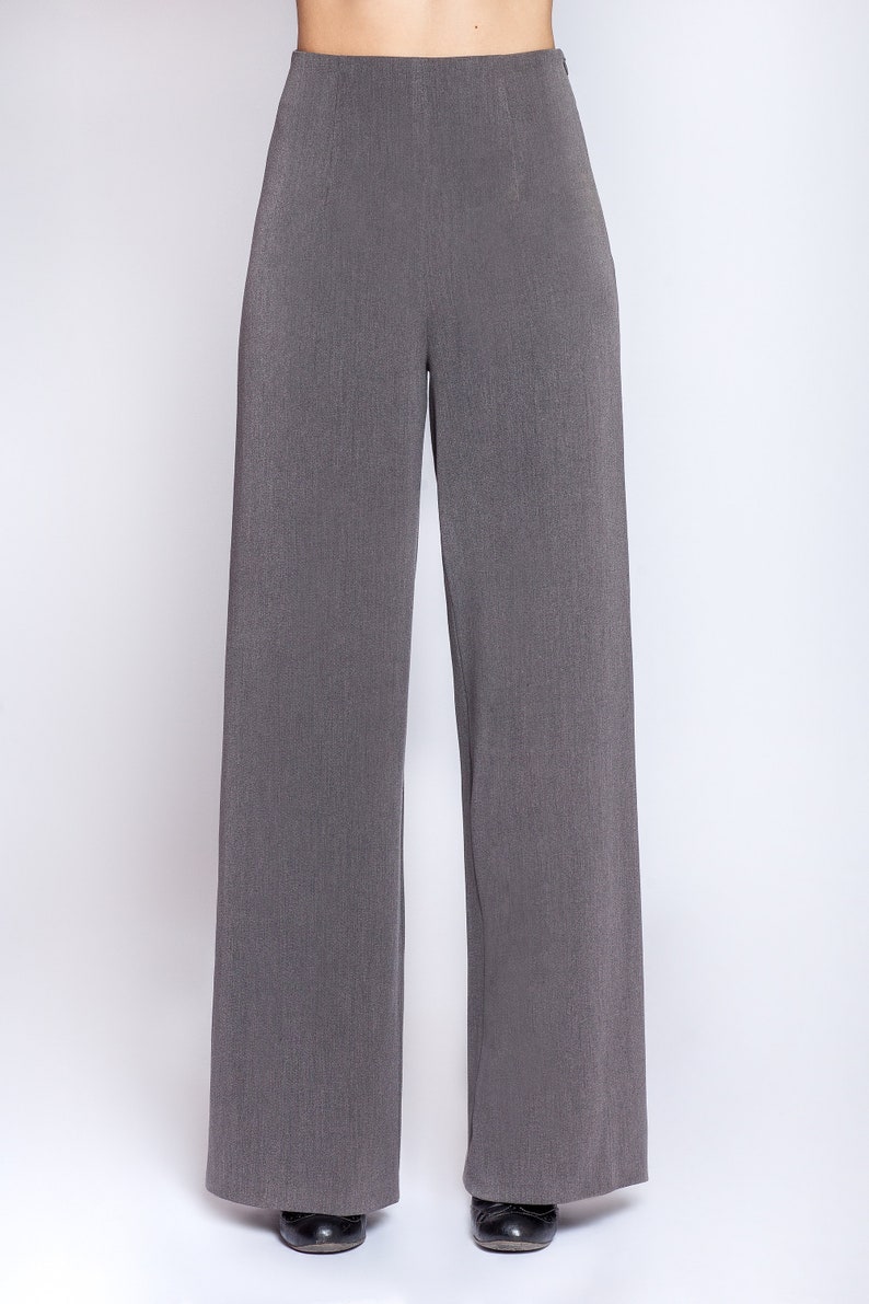 Hose Boogie, Marlenehose Vintage Stil Grau