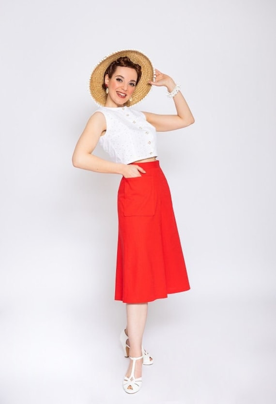 Culottes linda Vintage Style 1950s Style Etsy Denmark