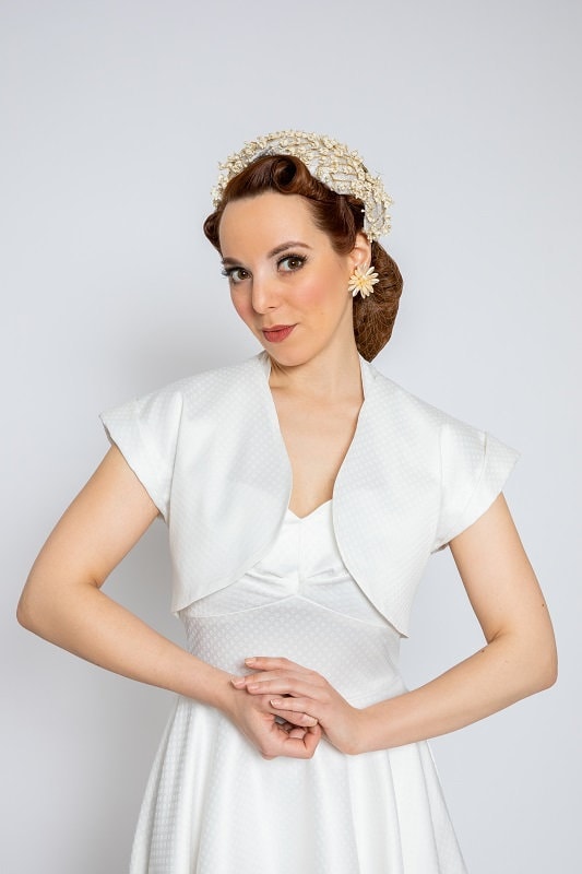 Reversible bolero "Gina Atomic", jacket in vintage style, 1950s style
