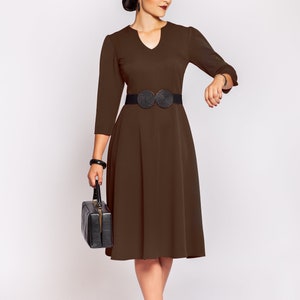 Dress Violet swing dress in 1940s vintage style, various colors image 4