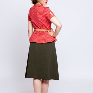 Jupe Eleanor jupe à plis creux de style vintage image 2