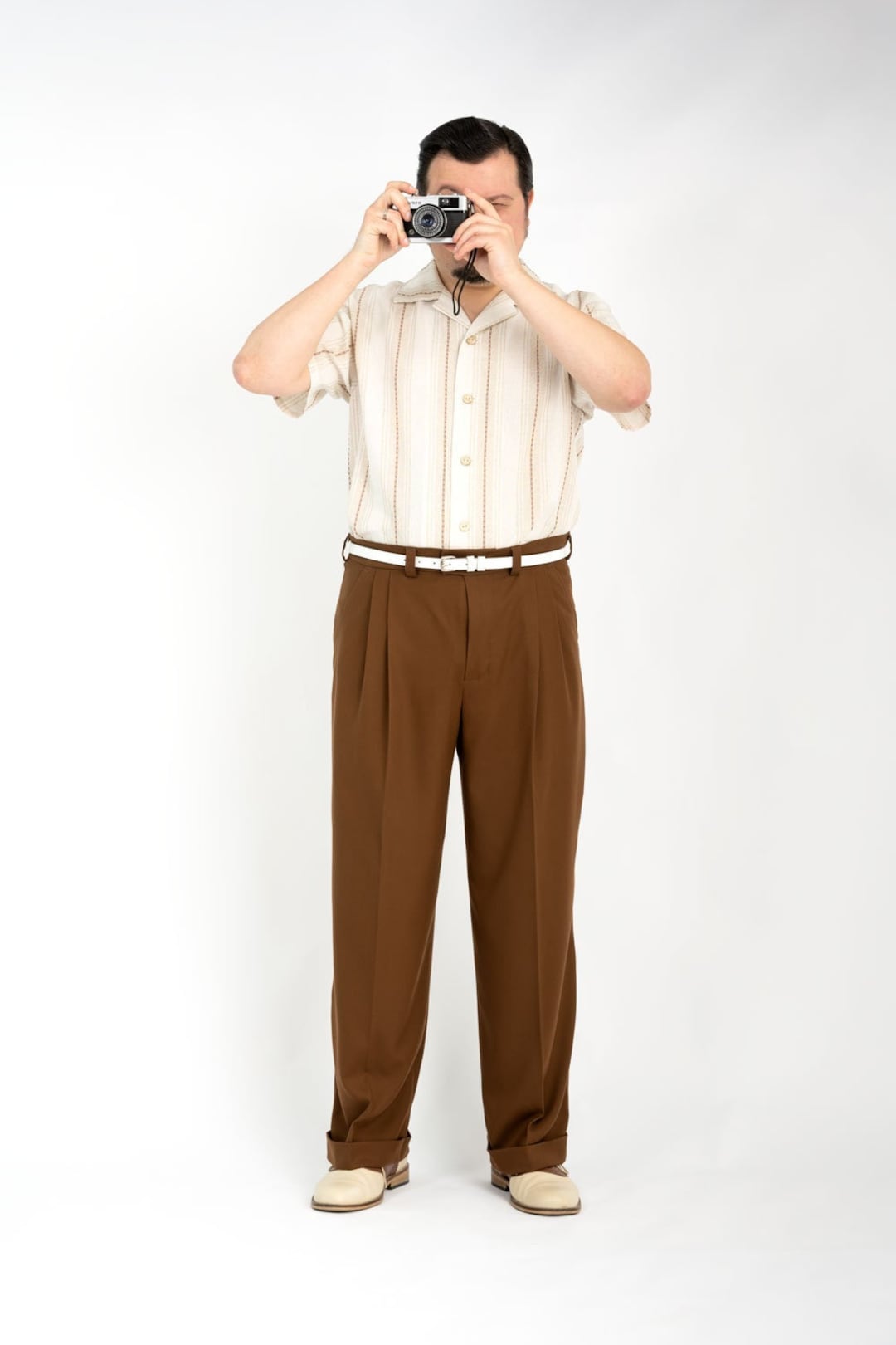 パンツ 50s Vintage 2tuck Wide Brown Trousers 50s Vintage 2tuck Wide Brown Trousers