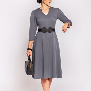 Dress Violet swing dress in 1940s vintage style, various colors image 6