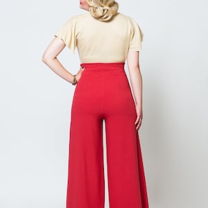 Pantalon Ginger , pantalon Marlene taille haute de style vintage, style années 30 image 3