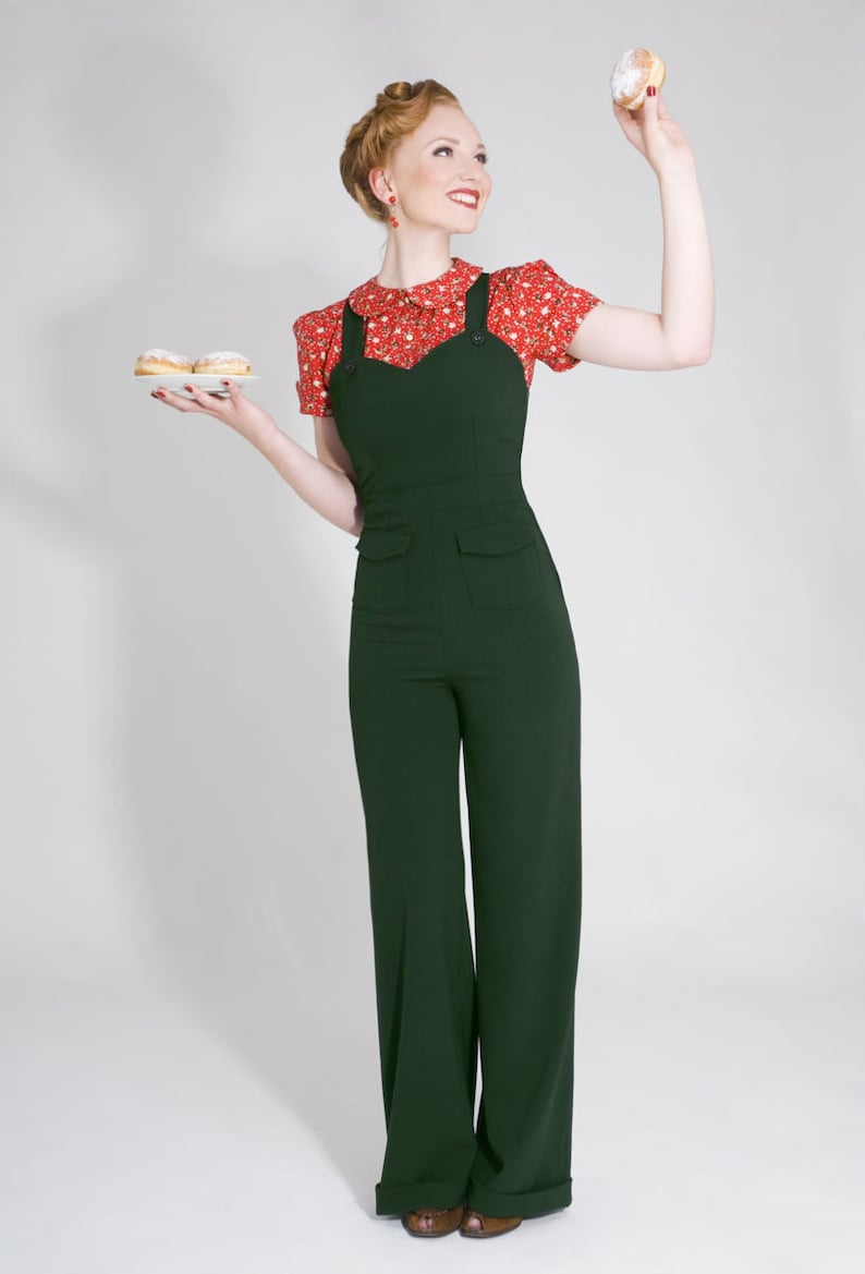 1940s Style Clothing & 40s Fashion Jumpsuit 
