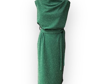 Robe « Betty » Vert Foncé, robe de cocktail, robe lurex style vintage, style années 50, années 60